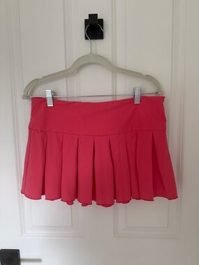 Lilly Pulitzer Hot Pink Pleated Mini Tennis Skirt
